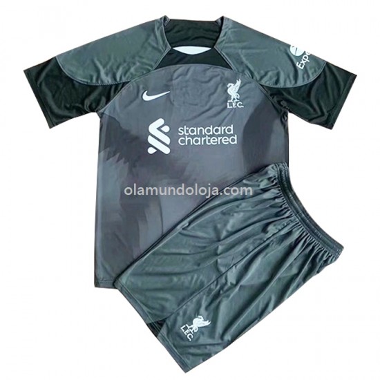Camisola Liverpool Criança Equipamento Segundo 2022-2023 Manga Corta